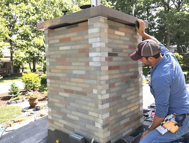 Poinciana Chimney Sweep completing a modern chimney remodel in Poinciana, FL
