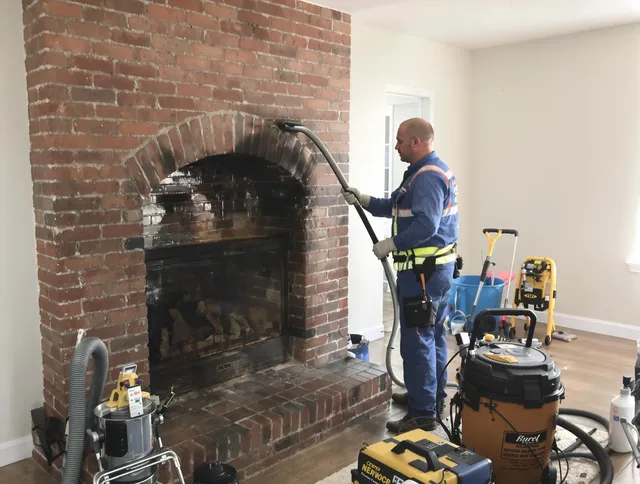 Poinciana Chimney Sweep expert performing detailed chimney sweep in Poinciana, FL