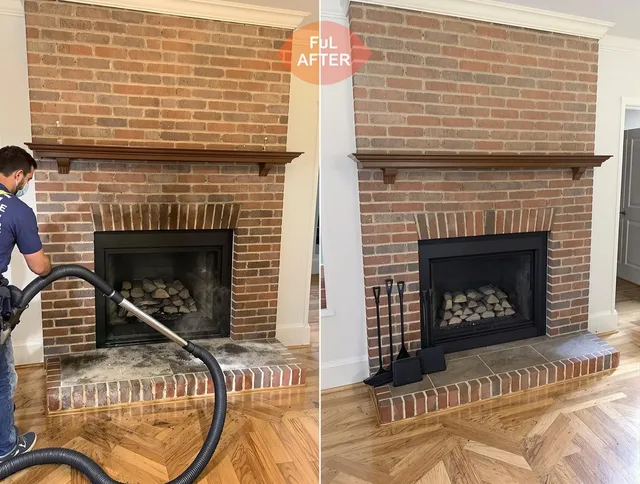 Poinciana Chimney Sweep carefully sanitizing a fireplace in Poinciana, FL