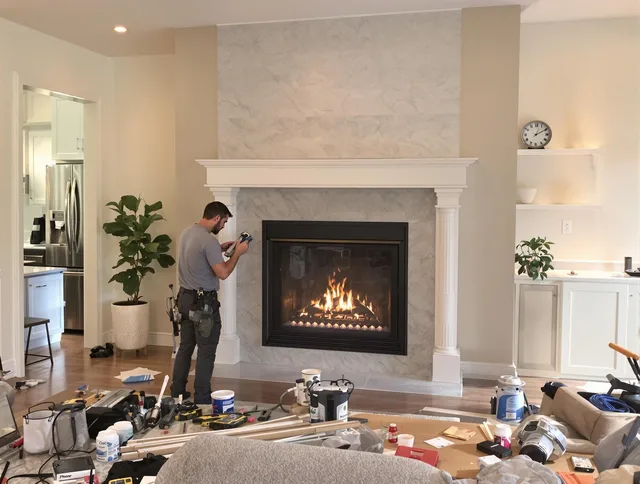 Newly installed fireplace by Poinciana Chimney Sweep in Poinciana, FL